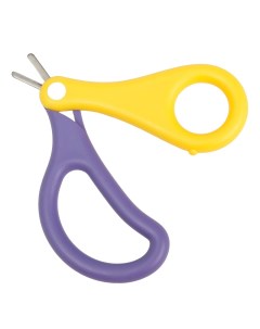 Маникюрные ножницы детские цвет желтый фиолетовый Крошка я