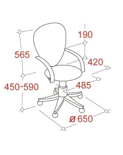 Кресло EChair 225 PTW_G к з черный сетка серая TW 04 Easy chair