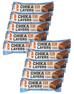 Батончик Bombbar Chika Layers 10шт по 60г Лесной орех с карамелью Chikalab