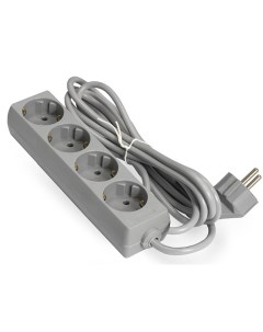 Удлинитель ECE 4 5G 4 Sockets с заземлением 5m Grey EX285817RUS Exegate