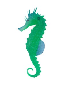 Декор Морской конек Marlin из силикона плавающий зеленый 15 см Nobrand