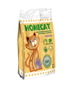 Комкующийся наполнитель Ecoline соевый лаванда 8 шт по 6л Homecat