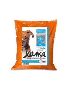 Полнорационный корм для собак средних и крупных пород из рыбы и риса 7 кг Холка