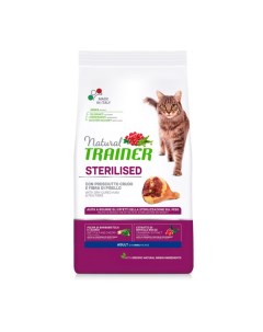 Сухой корм для кошек TRAINER Natural Adult Sterilised для стерилизованных бекон 0 3кг Natural trainer