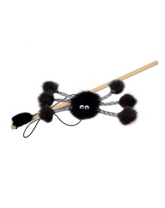 Мягкая игрушка для собак Паук из натуральной норки черный 51 см Gosi