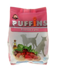 Сухой корм для собак ягненок и рис 500 г Puffins