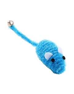 Игрушка для кошек мышь погремушка синяя 7 см Пижон