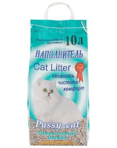 Впитывающий наполнитель Океанический цеолитовый 4 шт по 10 л Pussy-cat