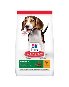 Сухой корм для щенков Science Plan Puppy Medium курица 12кг Hill`s