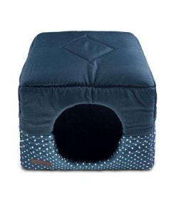 Лежанка для собак Домик Cube складной серая 45 х 45 х 45 см Freep
