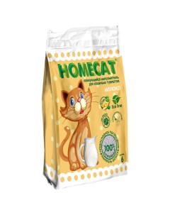 Комкующийся наполнитель Ecoline соевый молоко 6 л Homecat