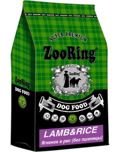 Сухой корм для собак средних и крупных пород ADULT DOG рис ягненок 20кг Zooring