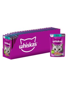 Влажный корм для кошек паштет с индейкой и кроликом 24 шт по 75 г Whiskas