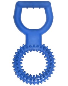 Игрушка для собак Ригель кольцо цветное с ручкой голубое 24 см Tappi