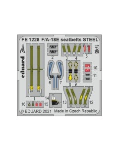 FE1228 1 48 Фототравление для F A 18E стальные ремни Эдуард