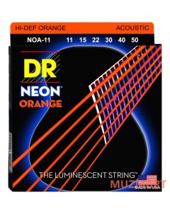 NOA 11 HI DEF NEON Струны для акустической гитары Dr