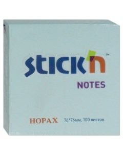 Блок самоклеящийся HOPAX STICK N Notes 21149 Pastel Blue 100 шт Stick`n