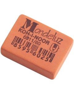 Ластик Mondeluz 6811 80 прямоугольный 26x18 5x8мм оранжевый 1шт Koh-i-noor