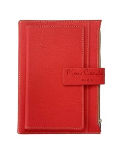 Записная книжка в обложке красная 21 5 х 15 5 3 5 см Pierre cardin