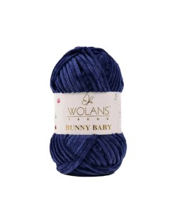 Пряжа Bunny Baby 100 полиэстер 120м 100гр 17 синий Wolans