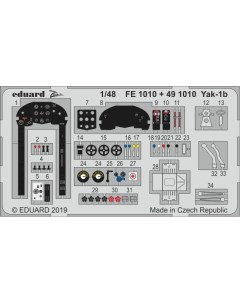 FE1010 1 48 Фототравление для Як 1б Эдуард