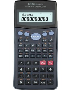 Калькулятор научный E1705 черный 10 2 разр Deli