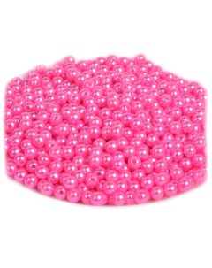 Бусины Hobby круглые перламутр 8 мм ярко розовый 500 г Magic 4 toys