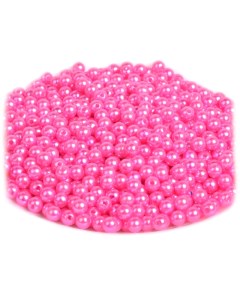 Бусины Hobby круглые перламутр 6 мм ярко розовый 500 г Magic 4 toys