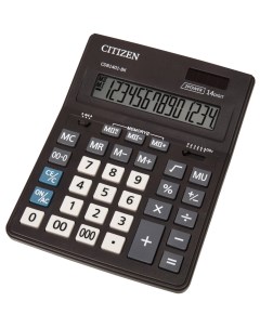 Калькулятор настольный 14 разрядный 155х205х28 мм двойное питание CDB1401BK Citizen