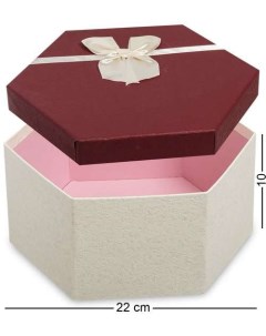 Коробка подарочная Шестиугольник цв бел борд WG 26 3 C 113 301935 Арт-ист
