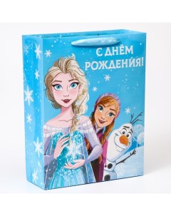 Пакет подарочный С Днем рождения Холодное сердце 31х40х11 5 см Disney