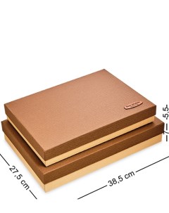 Набор коробок из 2шт Прямоугольник цв беж корич WF 04 D 113 302296 Packing symphony