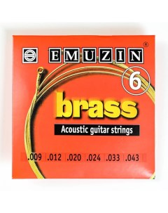 Струны для акустической гитары BRASS с обмоткой из латуни 009 043 Nobrand