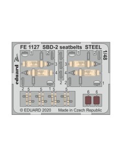 Фототравление FE1127 SBD 2 ремни безопасности 1 48 Эдуард