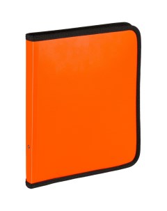 Папка конверт на молнии с 3 х сторон Neon A5 оранжевый 2шт Attache