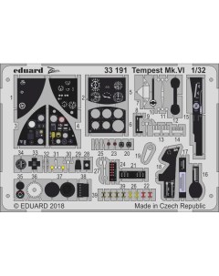 Фототравление 33191 Tempest Mk VI 1 32 Эдуард