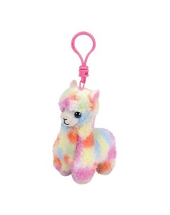 Мягкая игрушка брелок Разноцветная лама 10 см Nobrand
