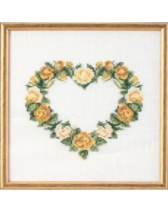 Набор для вышивания Сердце из желтых роз арт 73 65179 Oehlenschlager