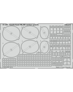 Фототравление 72584 Sunderland Mk III surface panels 1 72 Эдуард