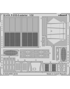 32419 1 32 Фототравление для P 51D 5 экстерьер Эдуард