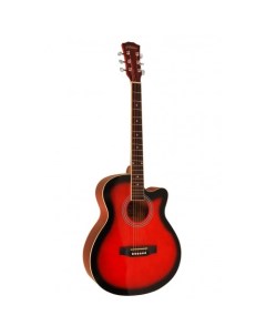 Акустическая гитара с анкером матовая Красная Липа 4 4 40дюйм E4020 RDS Elitaro