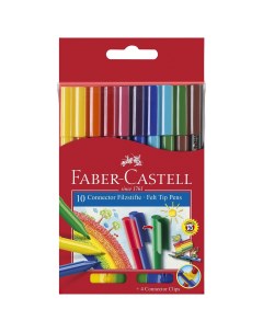 Фломастеры с клипом 10 цветов Faber-castell