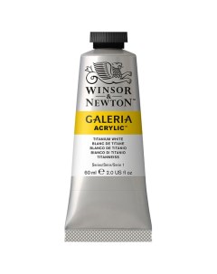 Краска акриловая художественная Galeria 60мл туба титановые белила Winsor & newton