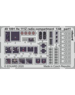 Фототравление 491091 He 111Z радиоотсек 1 48 Эдуард