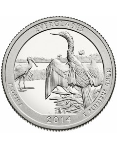 Памятная монета 25 центов квотер Национальные парки Арки США 2014 г в без обр Nobrand