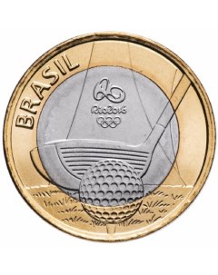 Подлинная монета 1 реал XXXI летние Олимпийские Игры Рио де Жанейро 2016 г Nobrand
