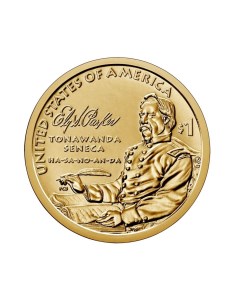Памятная монета 1 доллар Эли Сэмюэл Паркер Коренные американцы США 2022 г в UNC Nobrand