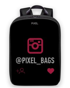 Рюкзак с LED дисплеем PLUS BLACK MOON черный Pixel