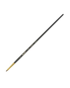 Кисть Колонок серия 1127 4 ручка длинная черная матовая желтая обойма Roubloff