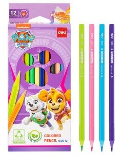 Карандаши цветные C125 12 Paw Patrol 12шт Deli